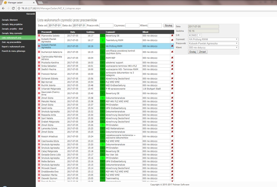 Zastosowanie czytników RCP do rozliczania zleceń produkcyjnych